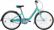 Велосипед 24' рама женская, алюминий NOVATRACK ANCONA зелёный, 3 ск., 10' 24AH3V.ANCONA.10GN9
